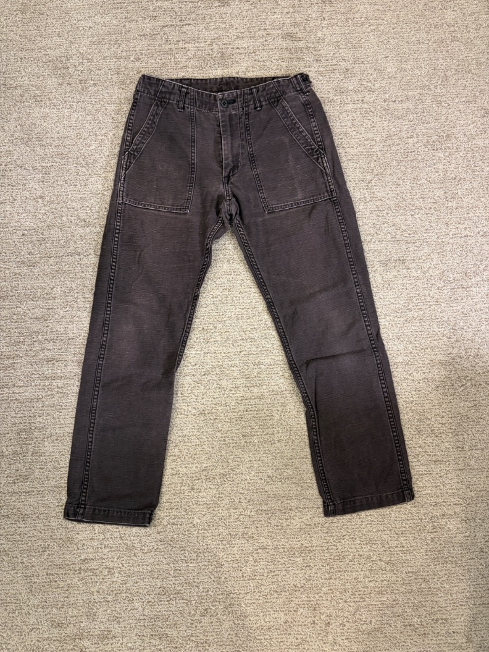 Orslow US ARMY FATIGUE PANTS (SLIM FIT) - BLACK